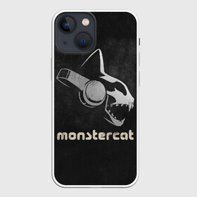 Чехол для iPhone 13 mini с принтом Monstercat в Кировске,  |  | monstercat | клуб | клубная музыка | кот | котенок | кошка | лейбл | монстар | монстар кет | монстер | музыка | танцевальная музыка | электронная | электронная музыка