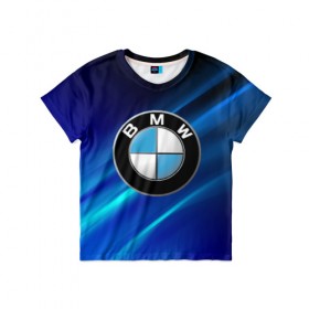Детская футболка 3D с принтом BMW (РЕДАЧ) в Кировске, 100% гипоаллергенный полиэфир | прямой крой, круглый вырез горловины, длина до линии бедер, чуть спущенное плечо, ткань немного тянется | bmw | bmw performance | m | motorsport | performance | бмв | моторспорт