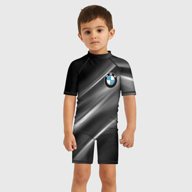 Детский купальный костюм 3D с принтом BMW | БМВ в Кировске, Полиэстер 85%, Спандекс 15% | застежка на молнии на спине | bmw | bmw performance | m | motorsport | performance | бмв | моторспорт