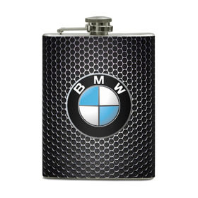 Фляга с принтом BMW (РЕДАЧ) в Кировске, металлический корпус | емкость 0,22 л, размер 125 х 94 мм. Виниловая наклейка запечатывается полностью | bmw | bmw performance | m | motorsport | performance | бмв | моторспорт