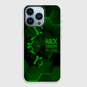 Чехол для iPhone 13 Pro с принтом Hack Cyberspace в Кировске,  |  | Тематика изображения на принте: cyberpunk | hack | hack cyberspace | hacker | абстракция | взлом | микросхема | минимализм | программер | программист | сеть | хакер