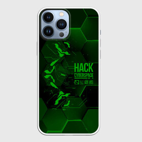 Чехол для iPhone 13 Pro Max с принтом Hack Cyberspace в Кировске,  |  | Тематика изображения на принте: cyberpunk | hack | hack cyberspace | hacker | абстракция | взлом | микросхема | минимализм | программер | программист | сеть | хакер