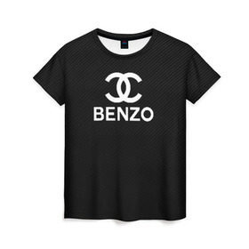 Женская футболка 3D с принтом BENZO GANG ( CARBON ) в Кировске, 100% полиэфир ( синтетическое хлопкоподобное полотно) | прямой крой, круглый вырез горловины, длина до линии бедер | bbt | benzo | benzo gang | big baby tape | carbon | ббт | бензо | карбон