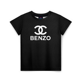 Детская футболка 3D с принтом BENZO GANG ( CARBON ) в Кировске, 100% гипоаллергенный полиэфир | прямой крой, круглый вырез горловины, длина до линии бедер, чуть спущенное плечо, ткань немного тянется | bbt | benzo | benzo gang | big baby tape | carbon | ббт | бензо | карбон