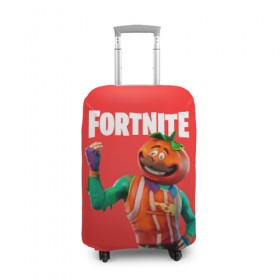Чехол для чемодана 3D с принтом Fortnite (Tomato) в Кировске, 86% полиэфир, 14% спандекс | двустороннее нанесение принта, прорези для ручек и колес | fortnite | game | like | mem | skin | skins | tomato | помидор | скин | томат | форнайн | форнайт | фортнайн | фортнайт
