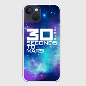 Чехол для iPhone 13 с принтом 30 SECONDS TO MARS в Кировске,  |  | Тематика изображения на принте: 30 seconds to mars | 30 секунд до марса | space | джаред лето | космос