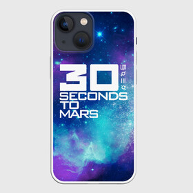 Чехол для iPhone 13 mini с принтом 30 SECONDS TO MARS в Кировске,  |  | Тематика изображения на принте: 30 seconds to mars | 30 секунд до марса | space | джаред лето | космос