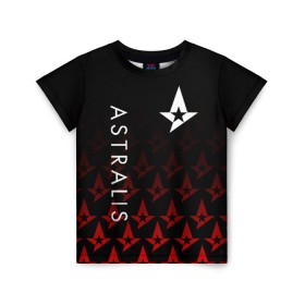 Детская футболка 3D с принтом ASTRALIS в Кировске, 100% гипоаллергенный полиэфир | прямой крой, круглый вырез горловины, длина до линии бедер, чуть спущенное плечо, ткань немного тянется | astralis | awp | counter strike | cs go | cs go global offensive | faze clan | hyper beast | team liquid | астралис | тим ликвид | фейз клан | хайпер бист