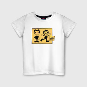 Детская футболка хлопок с принтом Bendy And The Ink Machine (54) в Кировске, 100% хлопок | круглый вырез горловины, полуприлегающий силуэт, длина до линии бедер | 