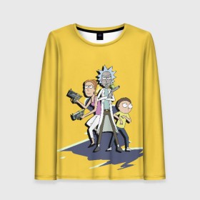 Женский лонгслив 3D с принтом Summer, Rick, Morty в Кировске, 100% полиэстер | длинные рукава, круглый вырез горловины, полуприлегающий силуэт | morty | morty smith | portal | rick | rick and morty | rick sanchez | sanchez | smith | морти | морти смит | портал | рик | рик и морти | рик санчез | санчез | смит