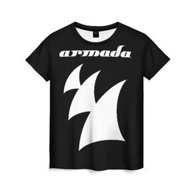 Женская футболка 3D с принтом Armada Music в Кировске, 100% полиэфир ( синтетическое хлопкоподобное полотно) | прямой крой, круглый вырез горловины, длина до линии бедер | Тематика изображения на принте: armada | armada music | armin | armin van buuren | van buuren