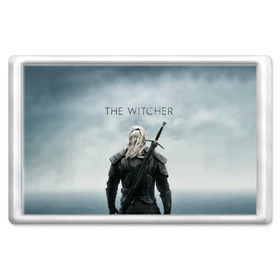 Магнит 45*70 с принтом THE WITCHER (Сериал) в Кировске, Пластик | Размер: 78*52 мм; Размер печати: 70*45 | bird | game | games | geralt | hunter | logo | monsters | series | star | the | witcher | wolf | ведьмак | волк | геральт | звезда | игра | игры | лого | медальон | монстры | охотник | птица | сериал | символ