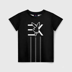 Детская футболка 3D с принтом EGOR KREED x Rabbit в Кировске, 100% гипоаллергенный полиэфир | прямой крой, круглый вырез горловины, длина до линии бедер, чуть спущенное плечо, ткань немного тянется | black | egor | hip | hop | inc | kreed | logo | pop | rap | star | team | алых | грехи | егор | знают | крид | лого | миллион | настроения | они | поп | роз | рэп | самая | символ | хип | холостяк | хоп | цвет | черный | что