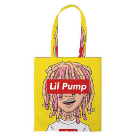 Сумка 3D повседневная с принтом Lil Pump в Кировске, 100% полиэстер | Плотность: 200 г/м2; Размер: 34×35 см; Высота лямок: 30 см | esskeetit | gazzy garcia | gucci gang | lil pump | lilpump | газзи гарсия | лил памп | рэп | рэпер | эшкере