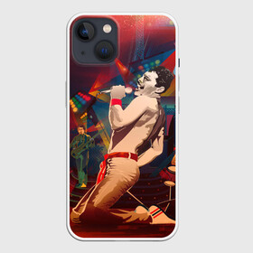 Чехол для iPhone 13 с принтом Фредди Меркьюри в Кировске,  |  | bohemian | brian | freddie | john | mercury | must go on | queen | rhapsody | roger | taylor | the miracle | the show | богемская | рапсодия | роджер тейлор | фредди меркьюри