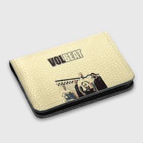 Картхолдер с принтом с принтом Volbeat  в Кировске, натуральная матовая кожа | размер 7,3 х 10 см; кардхолдер имеет 4 кармана для карт; | groove metal | hardcore | psychobilly | volbeat | волбит