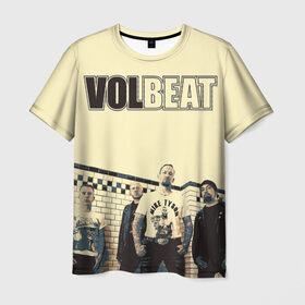 Мужская футболка 3D с принтом Volbeat в Кировске, 100% полиэфир | прямой крой, круглый вырез горловины, длина до линии бедер | groove metal | hardcore | psychobilly | volbeat | волбит