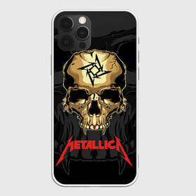 Чехол для iPhone 12 Pro с принтом Metallica  в Кировске, силикон | область печати: задняя сторона чехла, без боковых панелей | american | james hetfield | kirk hammett | l | metal band | metallic | metallica | music | robot | rock | scales | sitting | skeleton | skull | throne | американская | джеймс хетфилд | кирк хэмметт | ларс ульрих | логотип | метал группа | металл