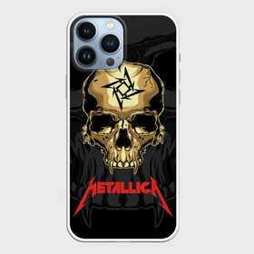 Чехол для iPhone 13 Pro Max с принтом Metallica в Кировске,  |  | Тематика изображения на принте: american | james hetfield | kirk hammett | l | metal band | metallic | metallica | music | robot | rock | scales | sitting | skeleton | skull | throne | американская | джеймс хетфилд | кирк хэмметт | ларс ульрих | логотип | метал группа | металл