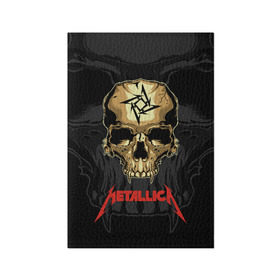 Обложка для паспорта матовая кожа с принтом Metallica в Кировске, натуральная матовая кожа | размер 19,3 х 13,7 см; прозрачные пластиковые крепления | Тематика изображения на принте: american | james hetfield | kirk hammett | l | metal band | metallic | metallica | music | robot | rock | scales | sitting | skeleton | skull | throne | американская | джеймс хетфилд | кирк хэмметт | ларс ульрих | логотип | метал группа | металл