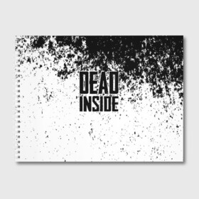Альбом для рисования с принтом Dead Inside в Кировске, 100% бумага
 | матовая бумага, плотность 200 мг. | dead | dota | inside | аниме | внутри | гуль | дэд | инсайд | мертвец | мертвый | токийский