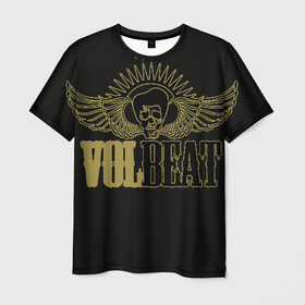 Мужская футболка 3D с принтом Volbeat  в Кировске, 100% полиэфир | прямой крой, круглый вырез горловины, длина до линии бедер | groove metal | hardcore | psychobilly | volbeat | волбит