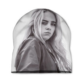 Шапка 3D с принтом BILLIE EILISH в Кировске, 100% полиэстер | универсальный размер, печать по всей поверхности изделия | ayelish | bad guy | bellyache | bilie eilish | bilie elish | billie | billie eilish | eilish | electronic | elish | music | били айлиш | билли айлиш | эйлиш | элиш