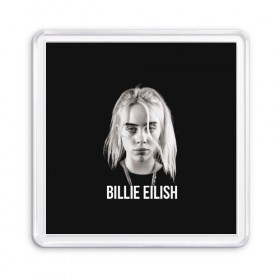 Магнит 55*55 с принтом BILLIE EILISH в Кировске, Пластик | Размер: 65*65 мм; Размер печати: 55*55 мм | ayelish | bad guy | bellyache | bilie eilish | bilie elish | billie | billie eilish | eilish | electronic | elish | music | били айлиш | билли айлиш | эйлиш | элиш