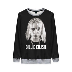 Женский свитшот 3D с принтом BILLIE EILISH в Кировске, 100% полиэстер с мягким внутренним слоем | круглый вырез горловины, мягкая резинка на манжетах и поясе, свободная посадка по фигуре | ayelish | bad guy | bellyache | bilie eilish | bilie elish | billie | billie eilish | eilish | electronic | elish | music | били айлиш | билли айлиш | эйлиш | элиш