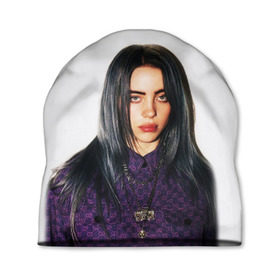 Шапка 3D с принтом BILLIE EILISH в Кировске, 100% полиэстер | универсальный размер, печать по всей поверхности изделия | ayelish | bad guy | bellyache | bilie eilish | bilie elish | billie | billie eilish | eilish | electronic | elish | music | били айлиш | билли айлиш | эйлиш | элиш