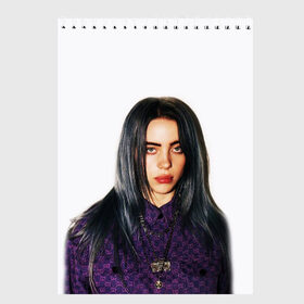 Скетчбук с принтом BILLIE EILISH в Кировске, 100% бумага
 | 48 листов, плотность листов — 100 г/м2, плотность картонной обложки — 250 г/м2. Листы скреплены сверху удобной пружинной спиралью | ayelish | bad guy | bellyache | bilie eilish | bilie elish | billie | billie eilish | eilish | electronic | elish | music | били айлиш | билли айлиш | эйлиш | элиш