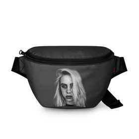 Поясная сумка 3D с принтом BILLIE EILISH в Кировске, 100% полиэстер | плотная ткань, ремень с регулируемой длиной, внутри несколько карманов для мелочей, основное отделение и карман с обратной стороны сумки застегиваются на молнию | ayelish | bad guy | bellyache | bilie eilish | bilie elish | billie | billie eilish | eilish | electronic | elish | music | били айлиш | билли айлиш | эйлиш | элиш