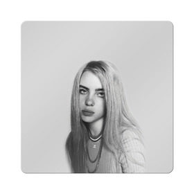 Магнит виниловый Квадрат с принтом BILLIE EILISH в Кировске, полимерный материал с магнитным слоем | размер 9*9 см, закругленные углы | ayelish | bad guy | bellyache | bilie eilish | bilie elish | billie | billie eilish | eilish | electronic | elish | music | били айлиш | билли айлиш | эйлиш | элиш