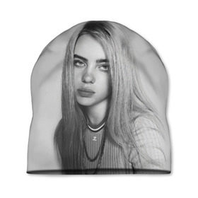 Шапка 3D с принтом BILLIE EILISH в Кировске, 100% полиэстер | универсальный размер, печать по всей поверхности изделия | ayelish | bad guy | bellyache | bilie eilish | bilie elish | billie | billie eilish | eilish | electronic | elish | music | били айлиш | билли айлиш | эйлиш | элиш