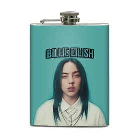 Фляга с принтом BILLIE EILISH в Кировске, металлический корпус | емкость 0,22 л, размер 125 х 94 мм. Виниловая наклейка запечатывается полностью | ayelish | bad guy | bellyache | bilie eilish | bilie elish | billie | billie eilish | eilish | electronic | elish | music | били айлиш | билли айлиш | эйлиш | элиш