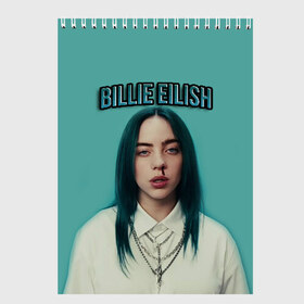 Скетчбук с принтом BILLIE EILISH в Кировске, 100% бумага
 | 48 листов, плотность листов — 100 г/м2, плотность картонной обложки — 250 г/м2. Листы скреплены сверху удобной пружинной спиралью | ayelish | bad guy | bellyache | bilie eilish | bilie elish | billie | billie eilish | eilish | electronic | elish | music | били айлиш | билли айлиш | эйлиш | элиш