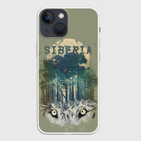 Чехол для iPhone 13 mini с принтом Siberia в Кировске,  |  | forest | siberia | siberian | wolf | волк | лес | природа | сибирь | тайга | хищник