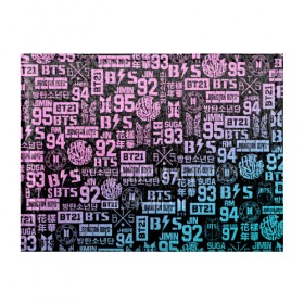 Обложка для студенческого билета с принтом BTS LOGOBOMBING в Кировске, натуральная кожа | Размер: 11*8 см; Печать на всей внешней стороне | bangtan boys | bt21 | bts | бтс