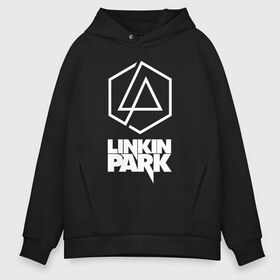 Мужское худи Oversize хлопок с принтом LINKIN PARK (настраиваемый) в Кировске, френч-терри — 70% хлопок, 30% полиэстер. Мягкий теплый начес внутри —100% хлопок | боковые карманы, эластичные манжеты и нижняя кромка, капюшон на магнитной кнопке | chester bennington | linkin park | mike shinoda | линкин парк