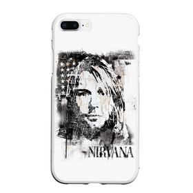 Чехол для iPhone 7Plus/8 Plus матовый с принтом Kurt Cobain в Кировске, Силикон | Область печати: задняя сторона чехла, без боковых панелей | bleach | blew | cobain | dave | geffen | hormoaning | in utero | incesticide | krist | kurt | nevermind | nirvana | novoselic | rock | vevo | геффен | курт кобейн | нирвана | рок