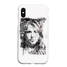 Чехол для iPhone XS Max матовый с принтом Kurt Cobain в Кировске, Силикон | Область печати: задняя сторона чехла, без боковых панелей | bleach | blew | cobain | dave | geffen | hormoaning | in utero | incesticide | krist | kurt | nevermind | nirvana | novoselic | rock | vevo | геффен | курт кобейн | нирвана | рок