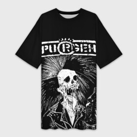 Платье-футболка 3D с принтом Purgen в Кировске,  |  | punks | purgen | панки | пурген