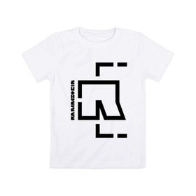 Детская футболка хлопок с принтом RAMMSTEIN в Кировске, 100% хлопок | круглый вырез горловины, полуприлегающий силуэт, длина до линии бедер | rammstein | рамштайн