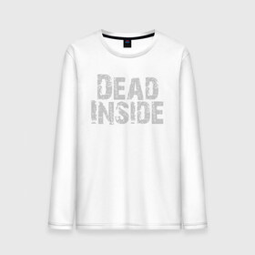 Мужской лонгслив хлопок с принтом Dead inside в Кировске, 100% хлопок |  | dead inside | dont open | гуль | дед инсайт | дединсайт | дэд инсайт | дэдинсайт | интроверт | кен канеки | мертв внутри | мертвый внутри