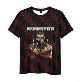 Мужская футболка 3D с принтом Rammstein (Росомаха) в Кировске, 100% полиэфир | прямой крой, круглый вырез горловины, длина до линии бедер | rammstein