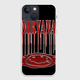 Чехол для iPhone 13 mini с принтом Nirvana в Кировске,  |  | bleach | blew | cobain | dave | geffen | hormoaning | in utero | incesticide | krist | kurt | nevermind | nirvana | novoselic | rock | vevo | геффен | курт кобейн | нирвана | рок