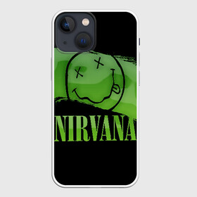 Чехол для iPhone 13 mini с принтом Nirvana в Кировске,  |  | bleach | blew | cobain | dave | geffen | hormoaning | in utero | incesticide | krist | kurt | nevermind | nirvana | novoselic | rock | vevo | геффен | курт кобейн | нирвана | рок