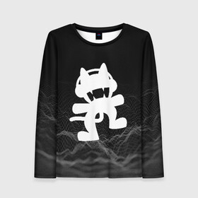 Женский лонгслив 3D с принтом MONSTERCAT в Кировске, 100% полиэстер | длинные рукава, круглый вырез горловины, полуприлегающий силуэт | cat | monster | monster cat | monstercat | кот | монстеркет