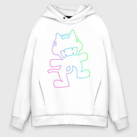 Мужское худи Oversize хлопок с принтом MONSTERCAT в Кировске, френч-терри — 70% хлопок, 30% полиэстер. Мягкий теплый начес внутри —100% хлопок | боковые карманы, эластичные манжеты и нижняя кромка, капюшон на магнитной кнопке | cat | monster | monster cat | monstercat | кот | монстеркет