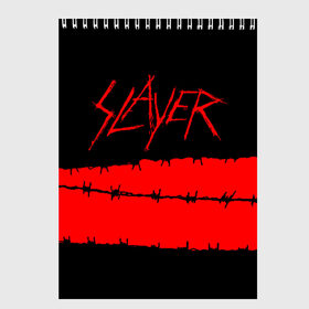 Скетчбук с принтом SLAYER (7) в Кировске, 100% бумага
 | 48 листов, плотность листов — 100 г/м2, плотность картонной обложки — 250 г/м2. Листы скреплены сверху удобной пружинной спиралью | metal | music | rock | slayer | метал | музыка | рок